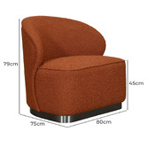 Brooklyn and Bella Brick Eognagh Boucle Accent Chair