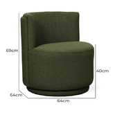 Brooklyn and Bella Claire Upholstered Swivel Chair