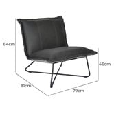 Brooklyn and Bella Roman Cowhide Leather Chair