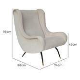 Brooklyn and Bella Arya Velvet Wingback Armchair