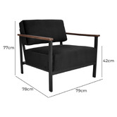Brooklyn and Bella Dominic Velvet Armchair