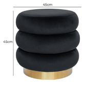 Brooklyn and Bella Quinn Velvet Ottoman