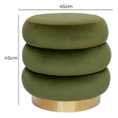 Brooklyn and Bella Quinn Velvet Ottoman