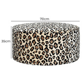 Brooklyn and Bella Leopard Naya Ottoman