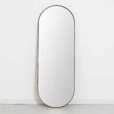 Brooklyn and Bella Ludlow Oval Steel Wall Mirror