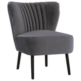 Brooklyn and Bella Pebble Grey Slipper Chair