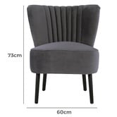 Brooklyn and Bella Pebble Grey Slipper Chair