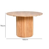Brooklyn and Bella Akali Teak Wood Dining Table