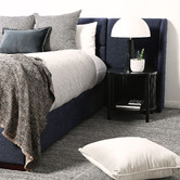 Brooklyn and Bella Indigo Sky Aubin Upholstered Bed