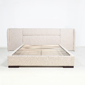 Brooklyn and Bella Oatmeal Aubin Upholstered Bed