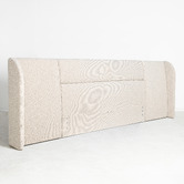 Brooklyn and Bella Oatmeal Aubin Oversized Wingback Upholstered Bedhead