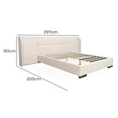 Brooklyn and Bella Oatmeal Aubin Upholstered Bed