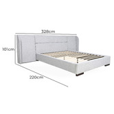 Brooklyn and Bella Paloma Grey Aubin Upholstered Bed
