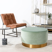 Brooklyn and Bella Large Milan Velvet Ottoman