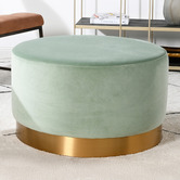 Brooklyn and Bella Large Milan Velvet Ottoman