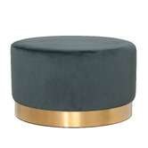 Brooklyn and Bella Large Milan Velvet Ottoman