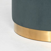 Brooklyn and Bella Large Milan Velvet Ottoman