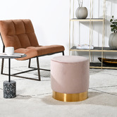 Brooklyn and Bella Small Milan Velvet Ottoman