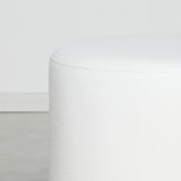 Brooklyn and Bella Small Round Aryal Faux Leather Ottoman