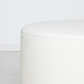 Brooklyn and Bella Medium Round Aryal Faux Leather Ottoman