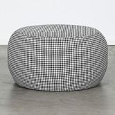 Brooklyn and Bella Houndstooth Cranston Upholstered Ottoman