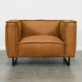 Brooklyn and Bella Winston Cowhide Leather Armchair