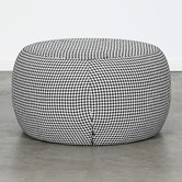 Brooklyn and Bella Houndstooth Cranston Upholstered Ottoman