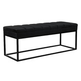 Brooklyn and Bella Milford Velvet Ottoman Bench