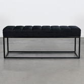 Brooklyn and Bella Milford Velvet Ottoman Bench