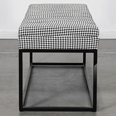 Brooklyn and Bella Houndstooth Milford Upholstered Ottoman Bench