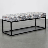 Brooklyn and Bella Floral Milford Upholstered Ottoman Bench
