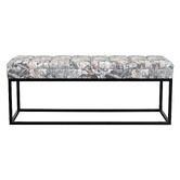 Brooklyn and Bella Floral Milford Upholstered Ottoman Bench