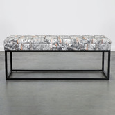 Brooklyn and Bella Floral Milford Upholstered Ottoman Bench