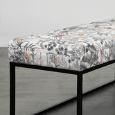 Brooklyn and Bella Floral Milford Upholstered Ottoman Bench