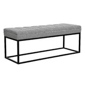Brooklyn and Bella Houndstooth Milford Upholstered Ottoman Bench