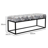 Brooklyn and Bella Floral Milford Upholstered Ottoman Bench