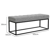 Brooklyn and Bella Houndstooth Milford Upholstered Ottoman Bench