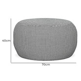 Brooklyn and Bella Houndstooth Cranston Upholstered Ottoman