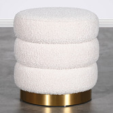 Brooklyn and Bella Lauder Boucle Ottoman