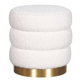 Brooklyn and Bella Lauder Boucle Ottoman