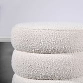 Brooklyn and Bella Lauder Boucle Ottoman
