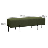 Brooklyn and Bella Delray Upholstered Ottoman Bench