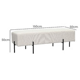 Brooklyn and Bella Delray Upholstered Ottoman Bench