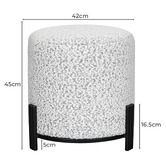 Brooklyn and Bella Stamford Boucle Ottoman