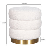 Brooklyn and Bella Lauder Boucle Ottoman