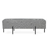 Brooklyn and Bella Houndstooth Lucy Upholstered Ottoman