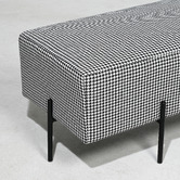 Brooklyn and Bella Houndstooth Lucy Upholstered Ottoman