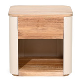 Brooklyn and Bella Blanc 1 Drawer Bedside Table