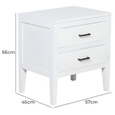 Brooklyn and Bella Nordiko 2 Drawer Bedside Table