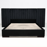 Brooklyn and Bella Cecilia Velvet Bed Frame with Extended Bedhead
